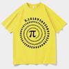 Hot Sale Mens High Quality Cotton Crewneck Funny Pi Print Summer Loose Tshirt Short Sleeve Gothic Oversized Tshirt Casual Tops