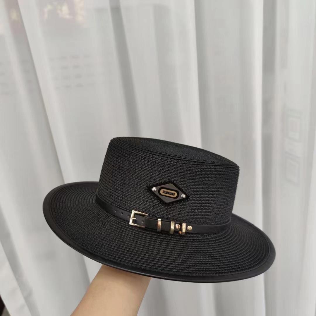 

Летняя женская повседневная шляпа от солнца произвольной ширины, женская песчаная шляпа, летняя панама с защитой от солнца Табир, защита от ультрафиолета, снежная шляпа 55-58cm чёрный