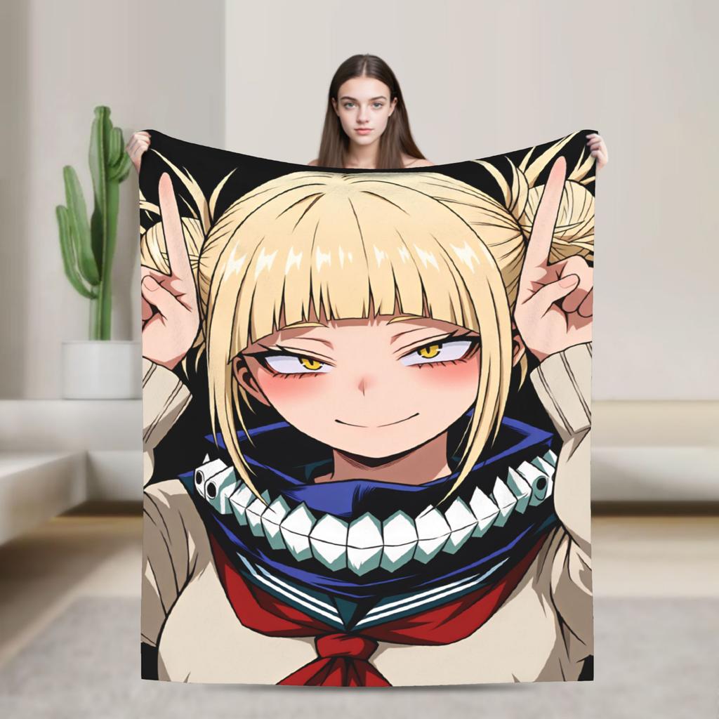 My Hero Academia Himiko Toga Warm Soft Blanket Camping Plush Bedding Throws Living Room Flannel Bedspread Sofa Bed Cover