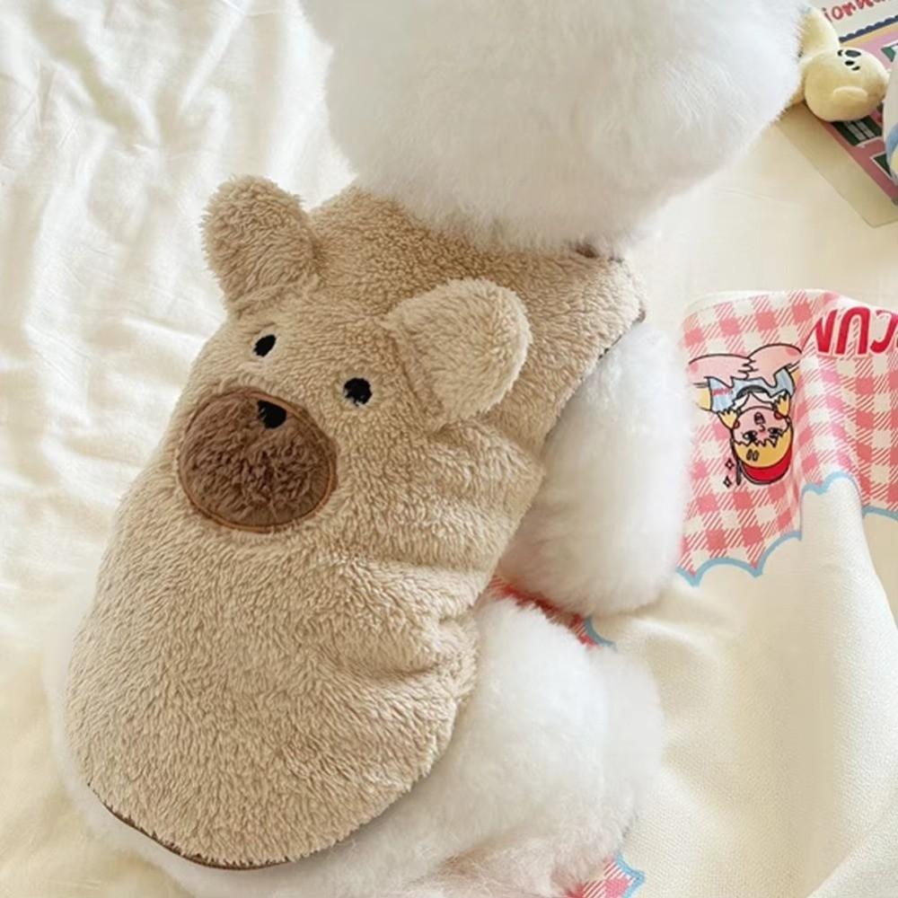Teddy Schnauzer Clothes Teddy Bear Sweater Vest Soft Plush Warmth Pets Clothes  Winter Gift