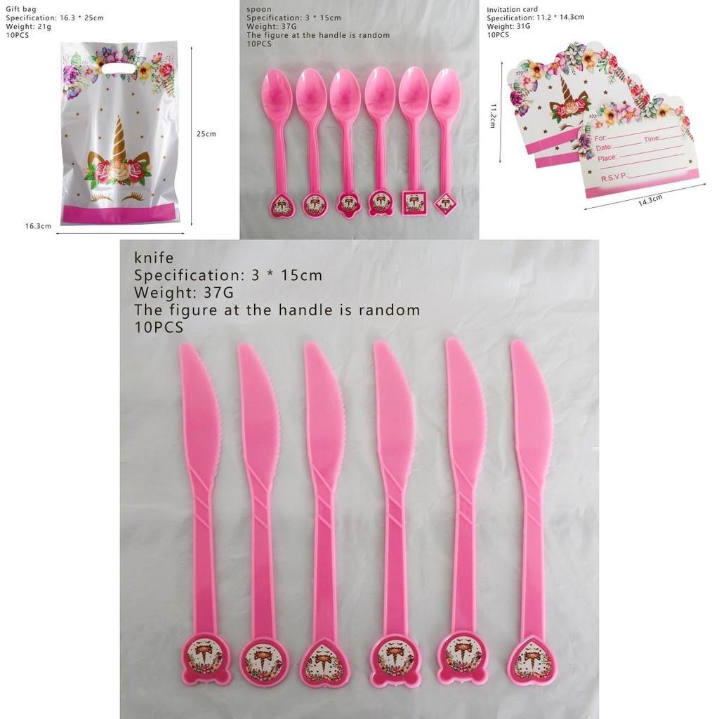 Wreath Unicorn Kids Birthday Party Supplies Enchanting Tableware Cups Plates Forks Napkins And Banner