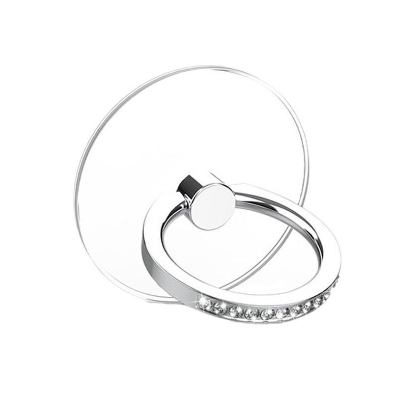 Diamond-Studded 360° Rotating Ultra-Thin Phone Ring Holder with Strong Adhesive for Universal Support