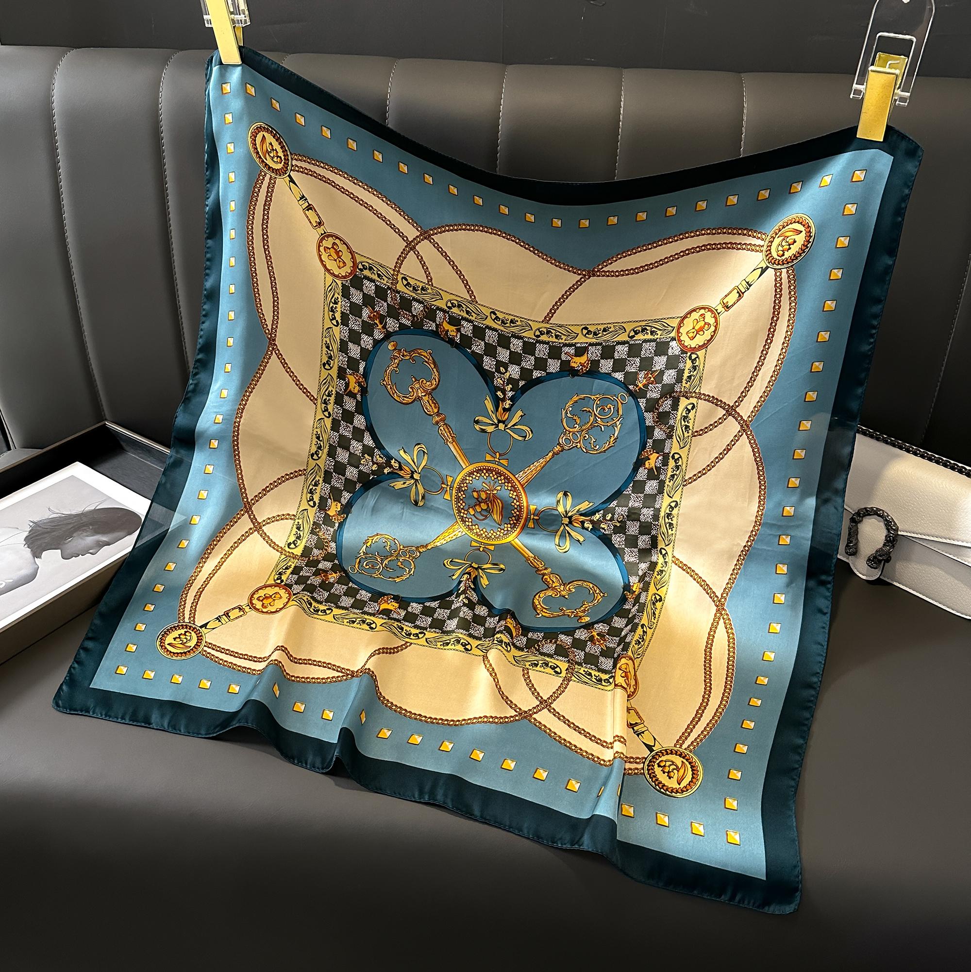 

Роскошный квадратный шелковый шарф для женщин, хиджаб, повязки для волос, шейный платок, женская атласная шаль, лента, повязка на голову, модные накидки, бандана