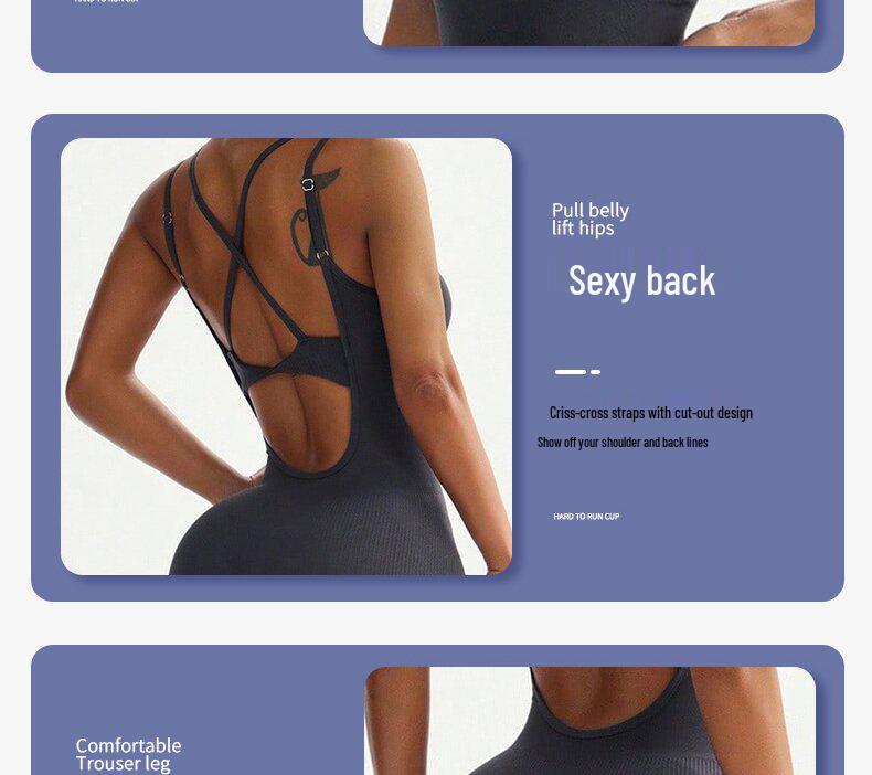 Stilvoller Europäischer & Amerikanischer Body Shaping Yoga-Bodysuit - Schlankmachend, Po-Hebend, Enganliegend für Laufen & Fitness