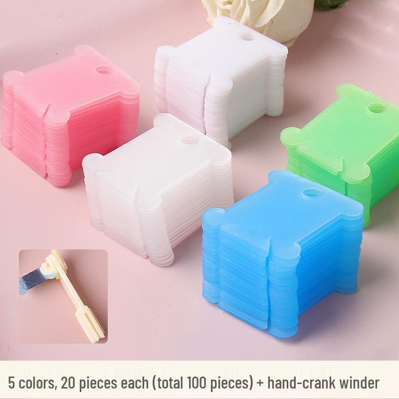 Colored Plastic Thread Organizer & Winding Board for Cross Stitch Embroidery Floss