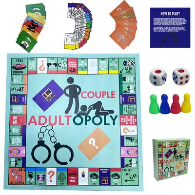 Přenosná Zábavná Desková Hra Adultopoly Párový Rande Interaktivní Vztahová Karetní Hra Valentýnské Dárky pro Něj Ni Párty Hračka