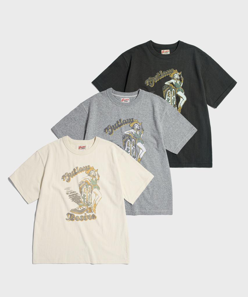 Beulonseun Western Boot Loopwheeled Graphic Tee Apricot
