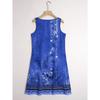Women Casual Midi Dress Notched Neck Floral Print Sleeveless Clothing