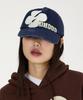 HOODHOOD Multi Logo Distressed Ball Cap Navy