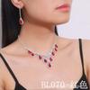 Fashion Two Piece Classic Christian Elegant Christmas Versatile Crystal Bridal Water Drop Rhinestone Necklace Jewelry Sets