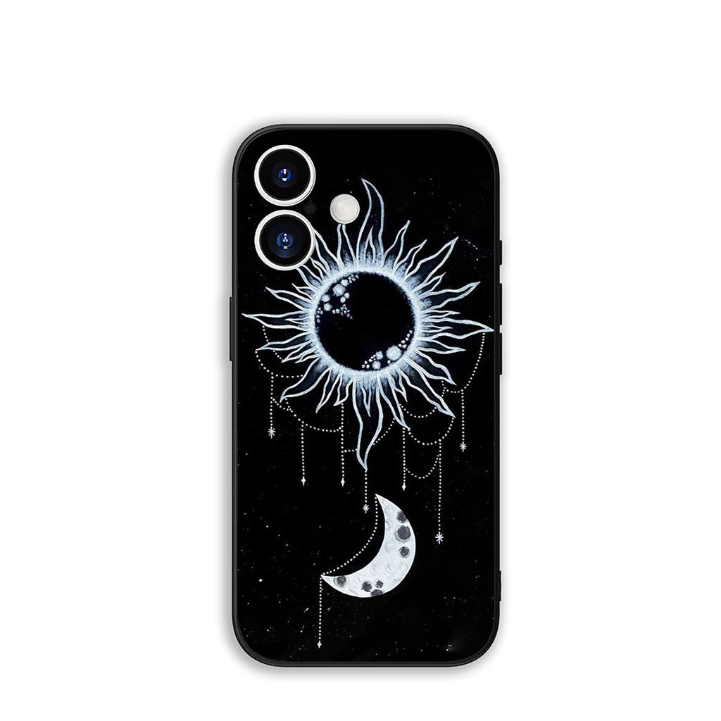 For OPPO A54 A40 A60 A80 A18 A16 A17 A38 A78 A79 A57 A55 A96 A15 A12 Phone Cover Case Funny Sun Moon Face Casing