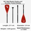 Adjustable Surfing Paddle Aluminum Alloy Water Sports Boat Paddle  for SUP Board and Kayak