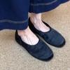 Fashion French Retro Square Toe Mules Horse hair Shoes Minimalist Slip On Flats Spring Autumn Women's Comfortable Loafers Mix Orders