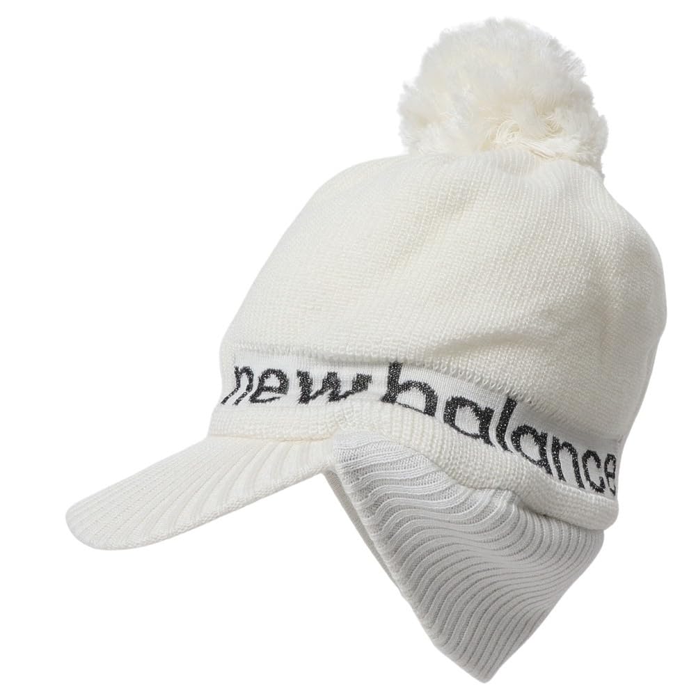Golf 2WAY Knit Cap with Brim Fleece FR [New Balance] Women's (Back side specification/Removable visor) / 012-3287515 030_White