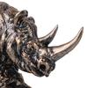 Animal Head Statue Resin Lion Figurine Rhinoceros Statue Retro Style Lion Buffalo Sculpture for Office Bedroom Living Room Decor