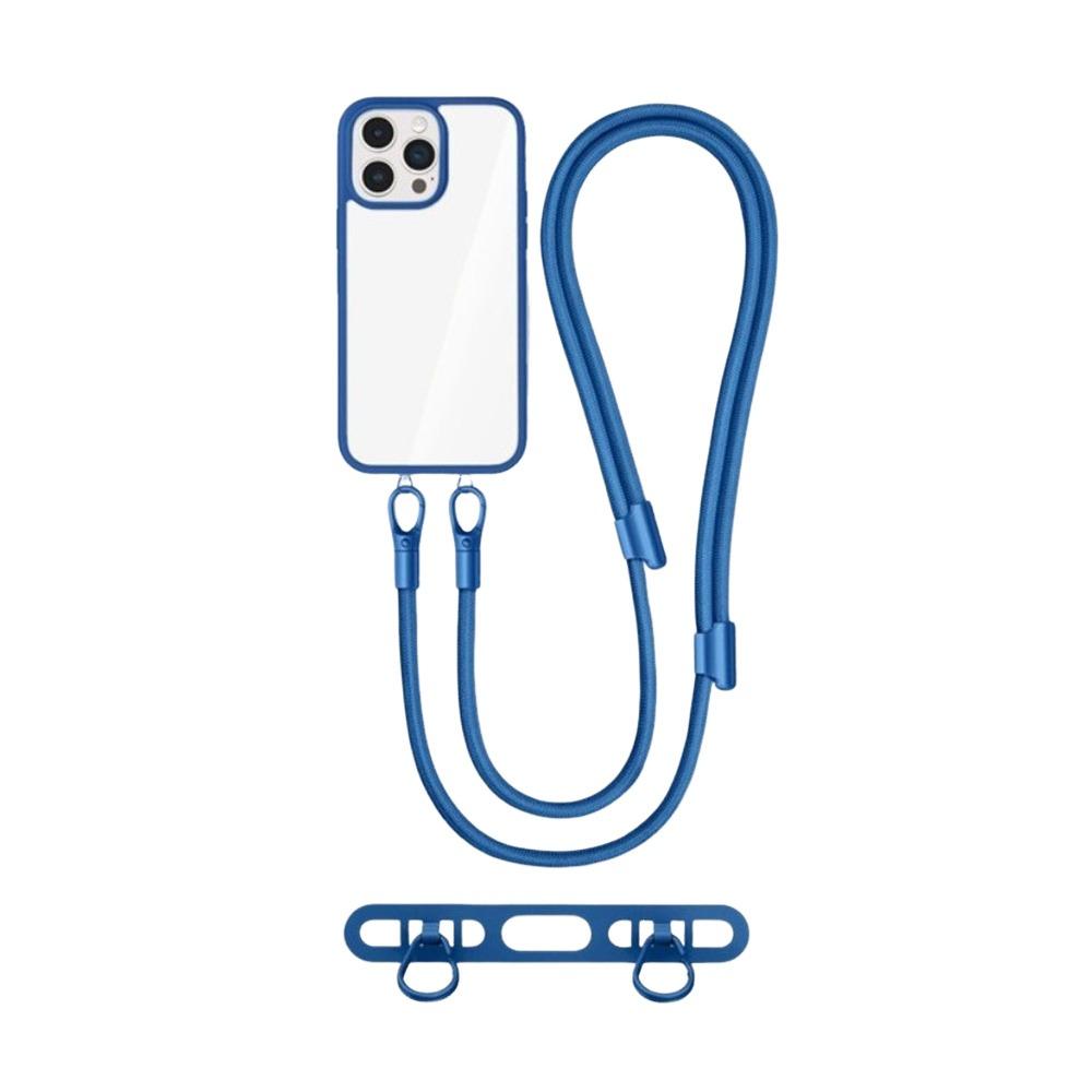 

С патчем Шнурок для мобильного телефона с патчем из нержавеющей стали Шейные шнурки Универсальный ремешок для телефона синий