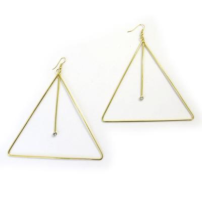[L7630] - Náušnice Designer 'Triangle' zlaté