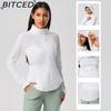 BITCED Summer Sports Outdoor UV Protection Skin-Tight Shirt UPF50+ Slim-Fit Breathable Sun Protection Shirt for Women