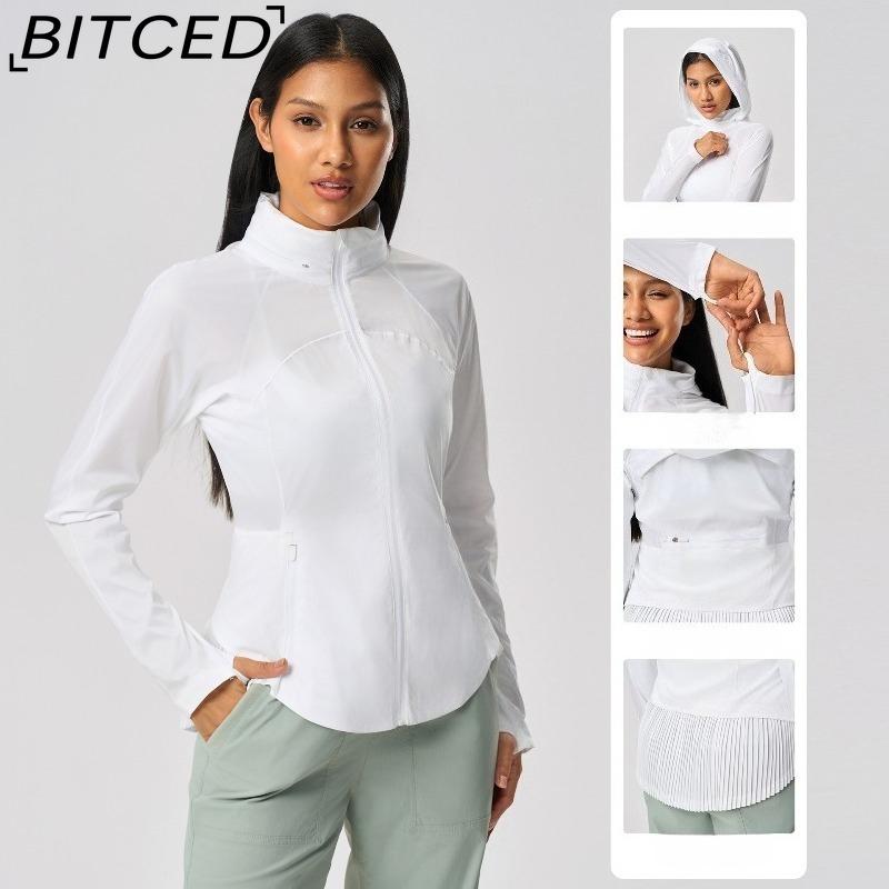 BITCED Summer Sports Outdoor UV Protection Skin-Tight Shirt UPF50+ Slim-Fit Breathable Sun Protection Shirt for Women