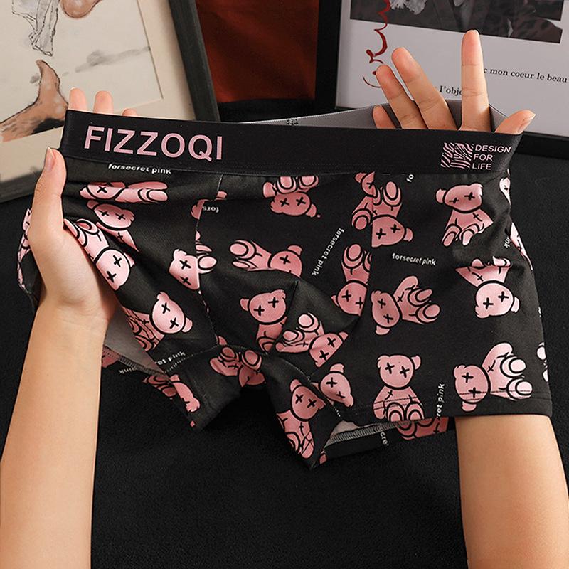 

Чоловіча білизна Чоловічі труси з чистої бавовни дихаючі приємні до шкіри труси з плоским кутом леопардового забарвлення чотирикутні шорти 3XL