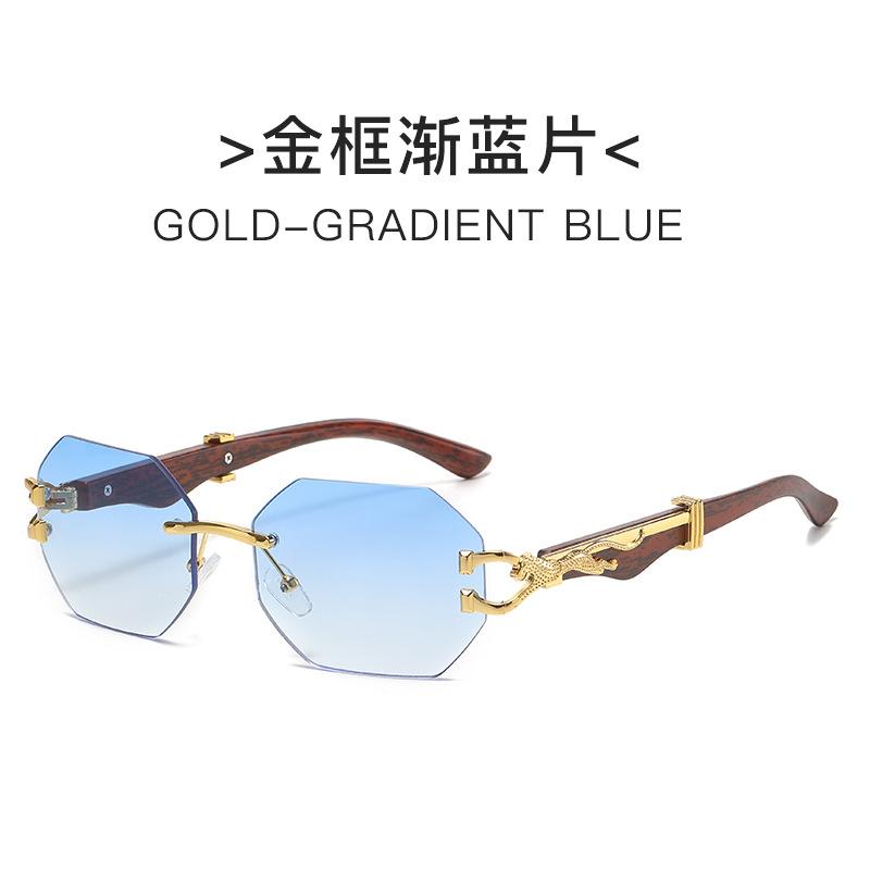 Metal Frameless Unisex Sunglasses Women Punk Eyewear Outdoor Sports Cycling Driving Shades Anti UV400 Protection