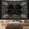 Hippie Pentagram Wiccan Wall Tapestry Moon Celtic Altar Cloth Occult Witchcraft Tapestry Aesthetic Tarot Divination Tapestries