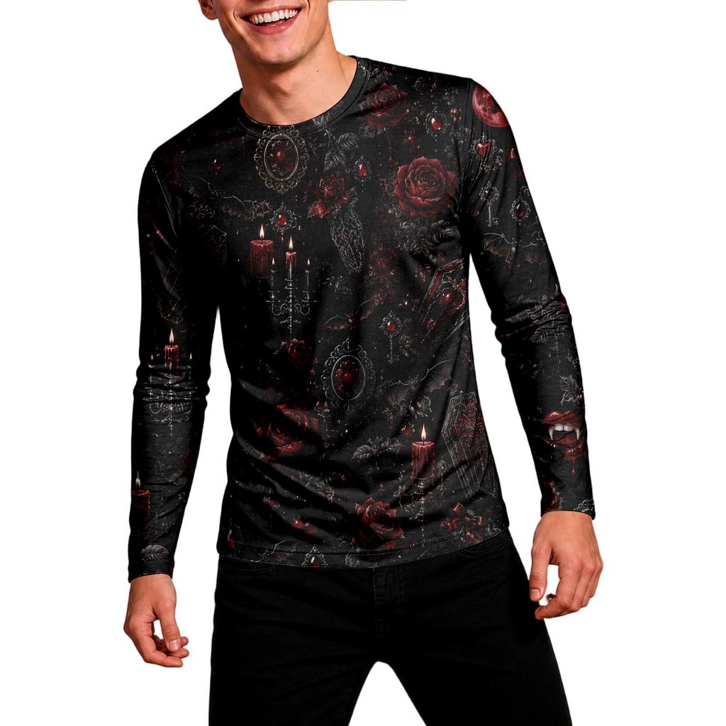 Halloween All Over Print T Shirt,   Cute Pumpkin Graphic Tee for Women Men