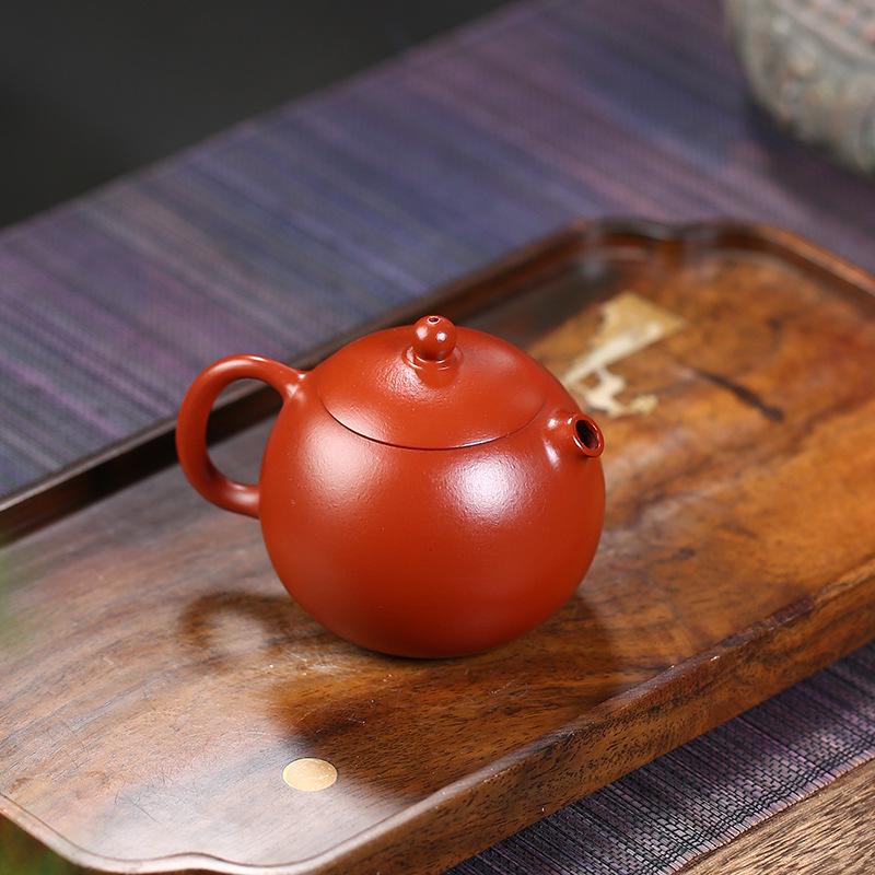 Red Clay Pufferfish Little Xishi Teapot 180ml - Kung Fu Tea Set with Gift Engraving.