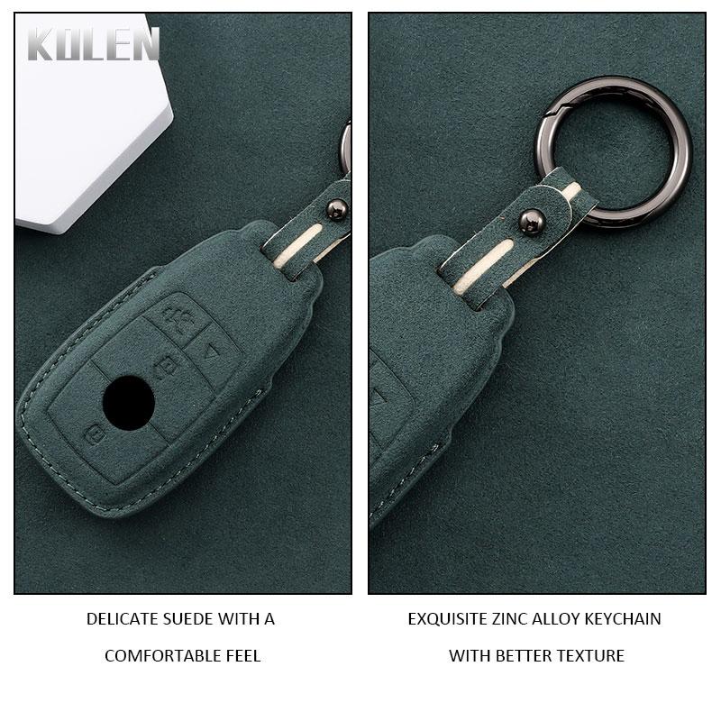 Car Remote Key Case Cover Shell For Mercedes Benz A C E S G Class Glc Cle Cla Glb Gls W177 W205 W213 W222 X167 Amg Leather Fob