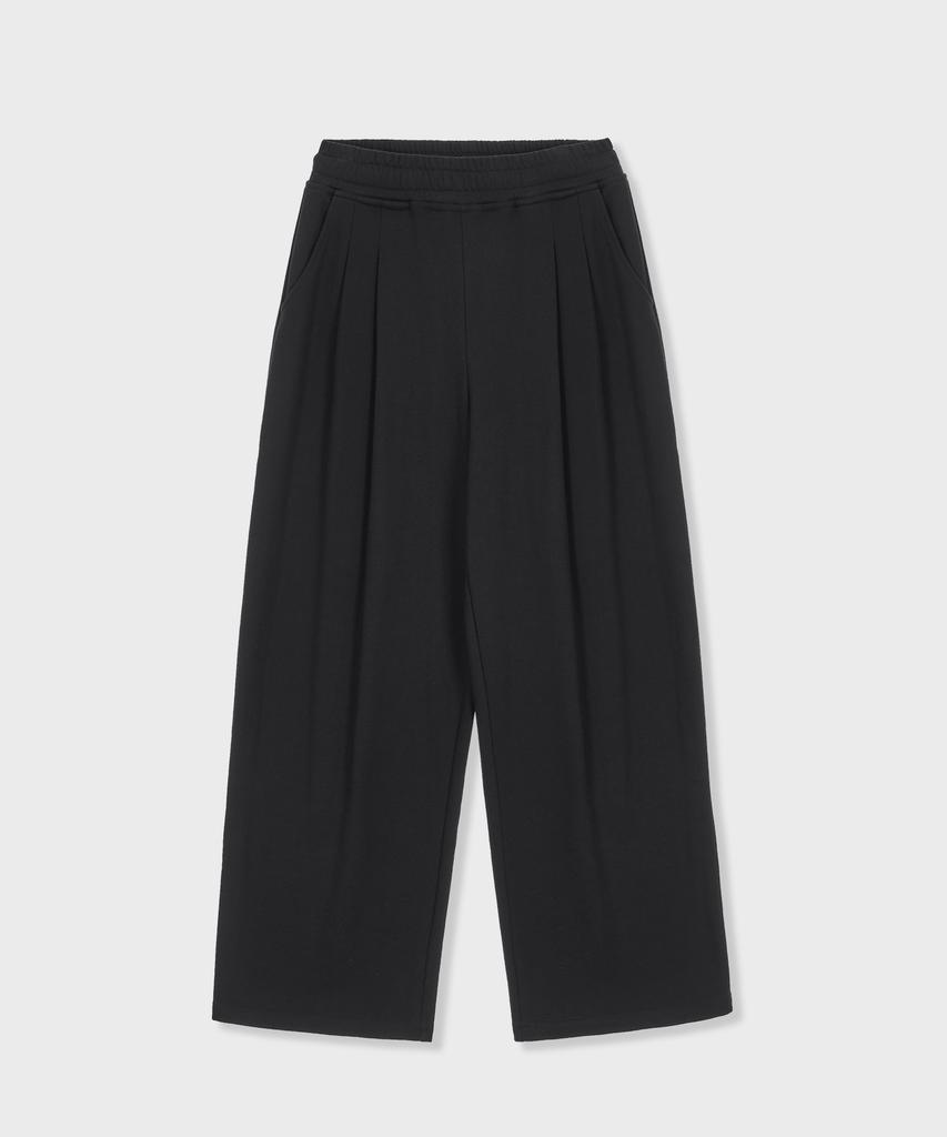 GLW Wide Double-Pleat Sweatpants Black