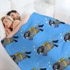 Diver Hippo Throw Blanket Loose Decorative Throw Halloween Hairys Blankets