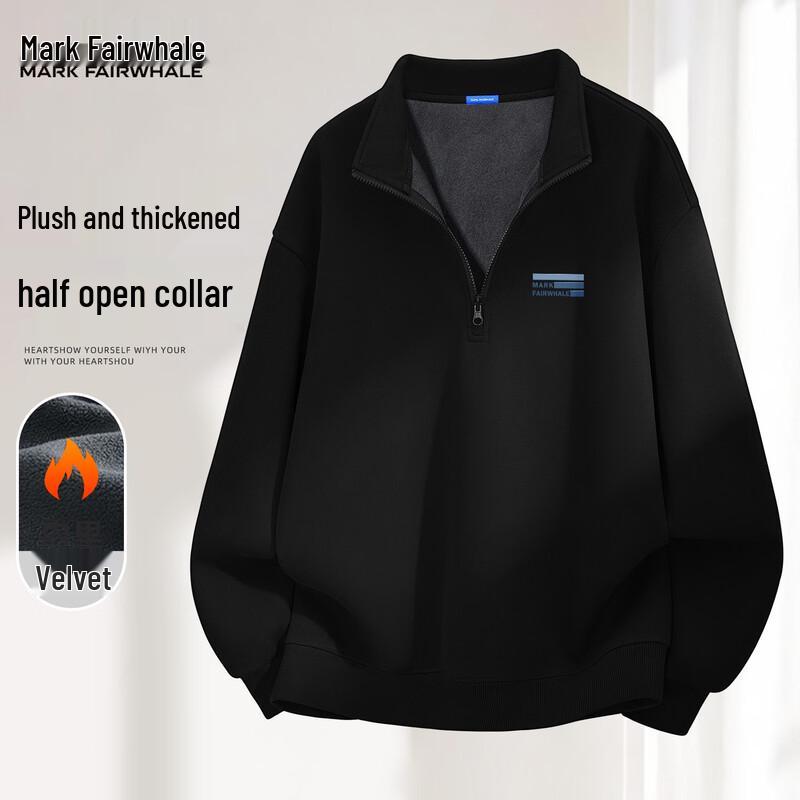 Mark Fairwhale Men's Fleece Half-Zip Stand-Collar Sweatshirt
