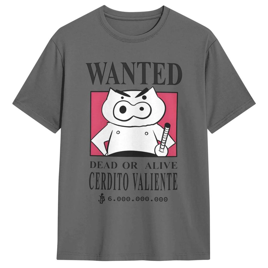 WANTED BRAVE PIG Crayon Shin Chan T Shirt Adult Vintage Cotton T-Shirts Summer Comfortable Tee Shirt Loose Big Size Tops