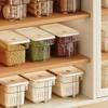 Multifunktionale Aufbewahrungsbox Kühlschrank Frischhalteboxen für Gemüse und Obst mit Griff Tragbarer Abtropfkorb Versiegelte Getreideaufbewahrungsbehälter