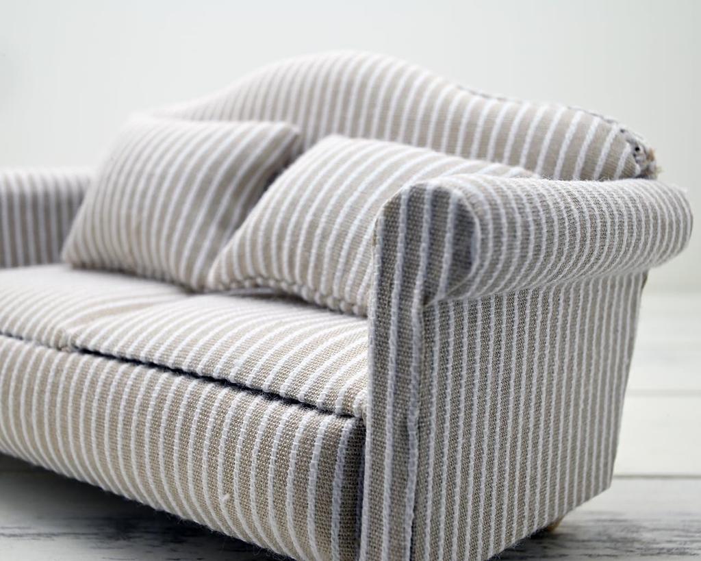 starPG Dollhouse Scenery Series Scale Miniature Wooden Furniture Sofa 1/12 (Double (A))