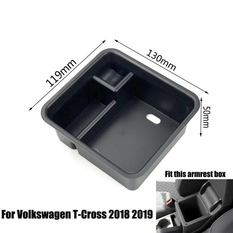 Car Armrest Storage Box For Volkswagen T-Cross T-ROC Golf Sportsvan SV Jetta MK6 GTI MK6 R20/Golf 6 Scirocco Teramont Atlas
