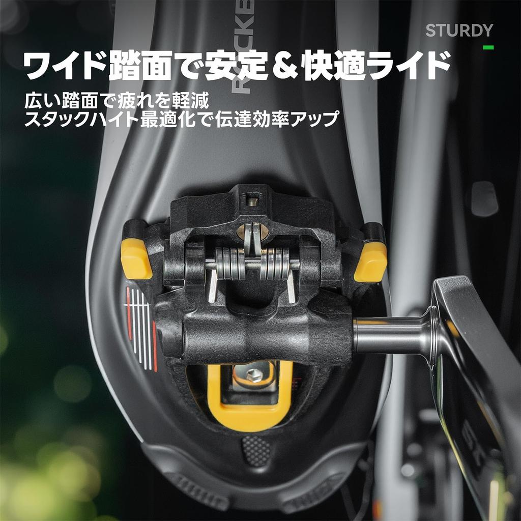 Rockbros Clipless Cleats Carbon Titanium Alloy for Road Bikes Pedals, SPD-SL Compatible, Included, Fiber, Lightweight, Axle, 9/16"
