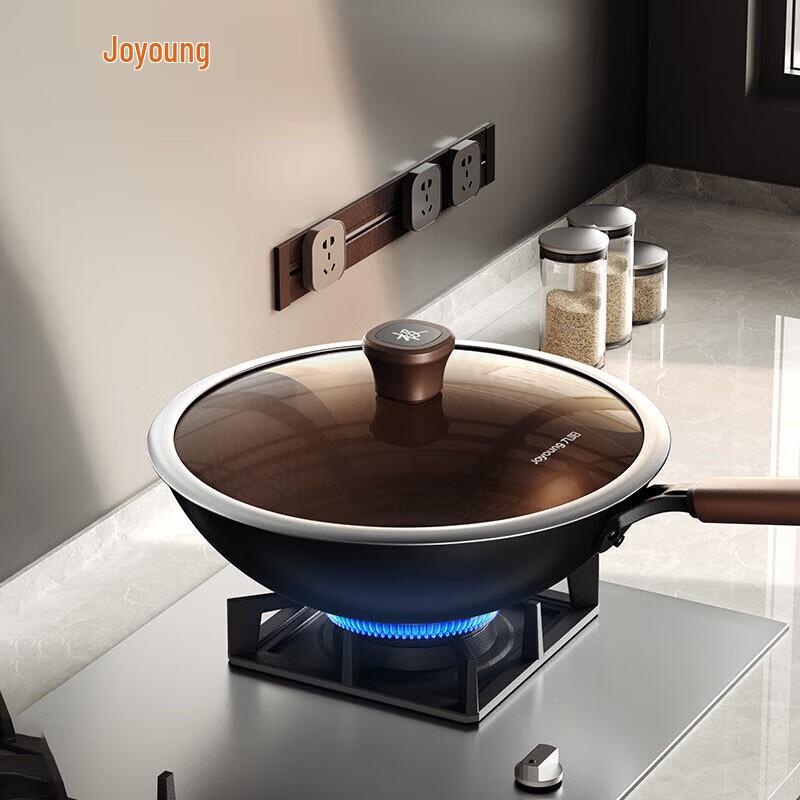 Joyoung 32cm Refined Iron Non-Stick Wok