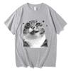 Y2k Retro Freaky Cat T Shirt Kawaii Unisexunisex Clothing Cotton Clothes Graphic Tops For Cat Lover Gifts Hight Quality T Shirts