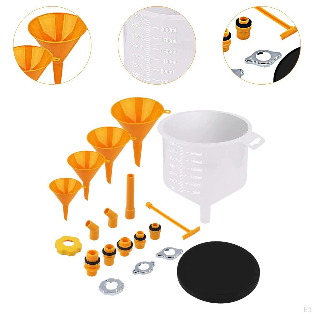 19 Pieces Leakproof Coolant Funnel Set with Adapters Automotive Accessory Professional Universal