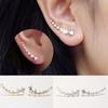 Women Fashion Rhinestone Big Dipper Ear Studs Clips Hook Earrings Jewelry Gift