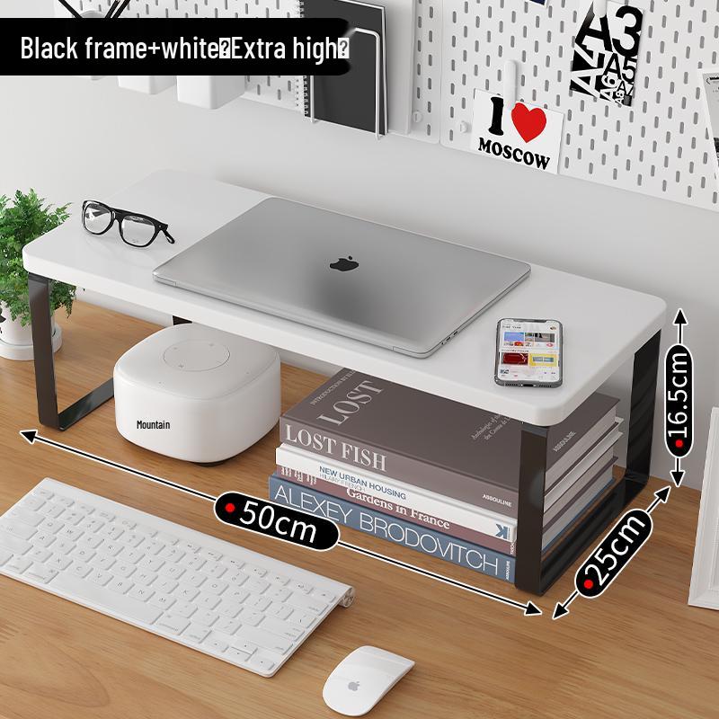 Wooden Desktop Monitor Riser with Storage Tray