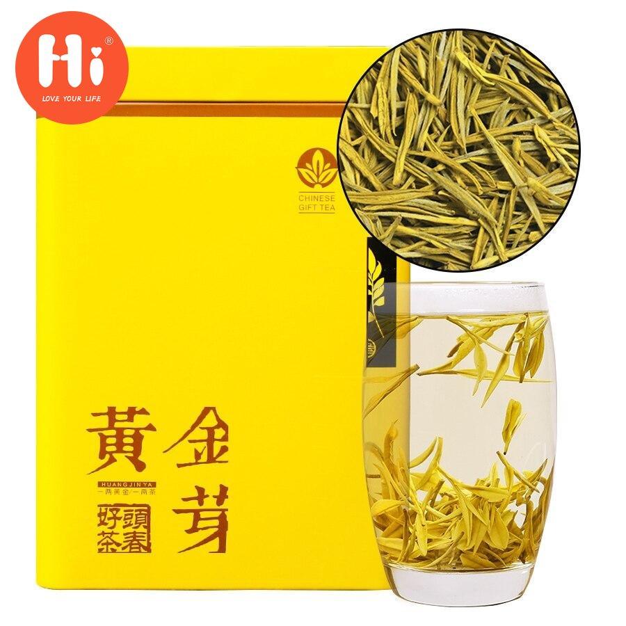 

Китайский зеленый чай Хуан Цзинь Я 2023 года, зеленый чай с золотыми бутонами, один бутон, два листа, 250 г/банка
