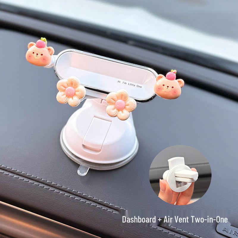 2026 New Model Car Phone Holder: Dashboard & Console Suction Cup Stand for Girls' Navigation