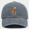 Cappellino da baseball vintage lavato con simpatico motivo di orsacchiotto, adatto sia per Unisex che per Donne, traspirante e regolabile.