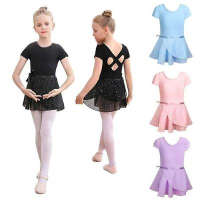 Faldas de Danza para Niñas Ropa de Práctica de Ballet de Manga Corta para las Cuatro Estaciones Ropa de Actuación