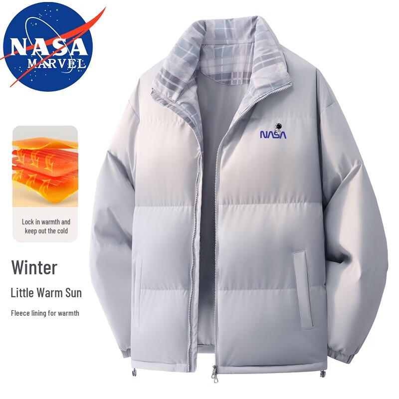 NASA MARVEL Men's Stand Collar Loose Puffer Jacket