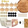 8/4pcs 2inch Wood Furniture Legs Sofa Legs Set Solid Rubber Wood Furniture Fee for Armchair,Recliner, Dresser, Sideboard