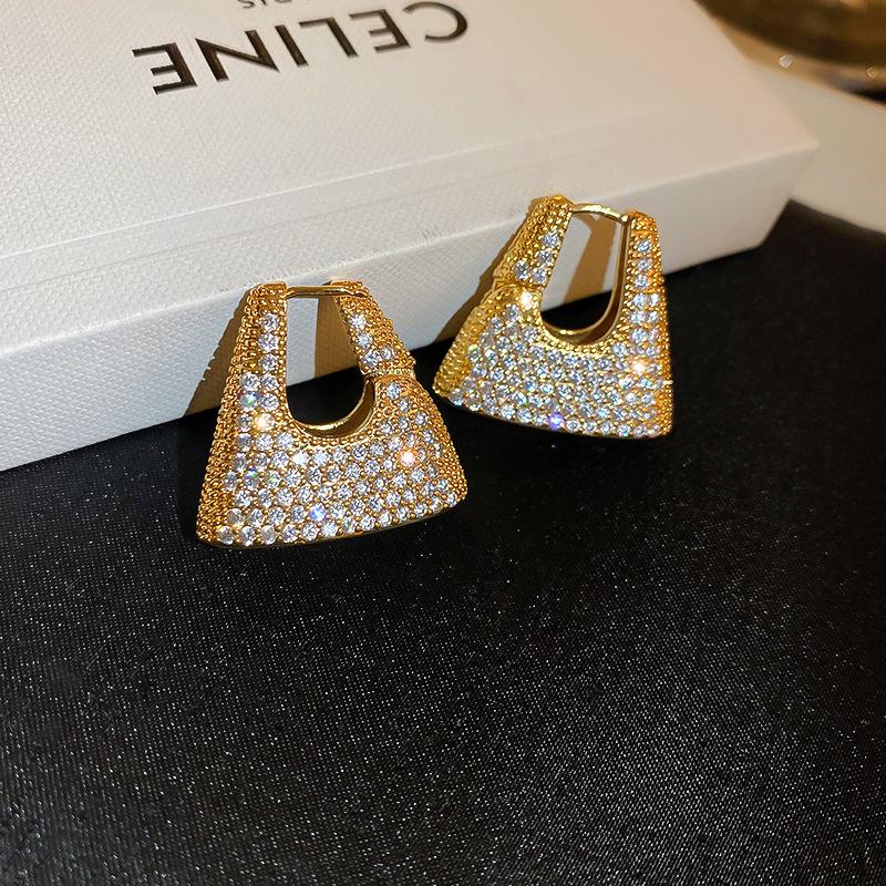 Hochwertige Silbernadel Zirkon Blume Fransenohrringe Europäische und Amerikanische Leichter Luxus Temperament Ohrringe Retro Nischenohrringe