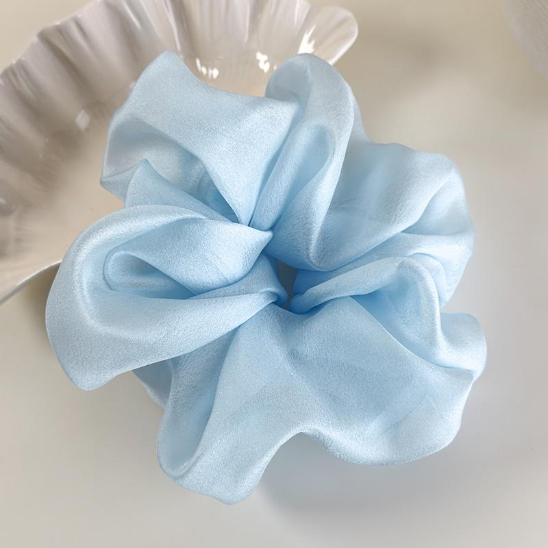 Retro French Large Hair Scrunchies Solid Color Headbands Spring/Summer Sweet Head Rope Female Tie Hair Rubber Bands for Womens